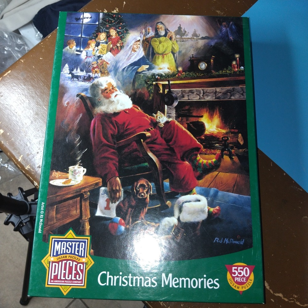 MasterPieces Christmas Memories 550 Piece Jigsaw Puzzle RJ McDonald Santa Claus